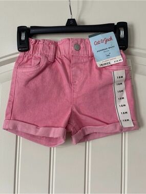 Cat & Jack Pink Paperbag Waist Shorts